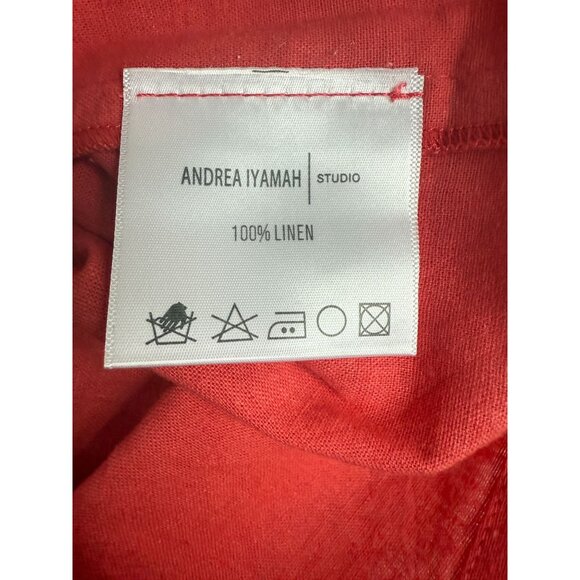 NWOT Andrea Iyamah ETI‎ Coral High Waist Linen Shorts Size M - Picture 4 of 8